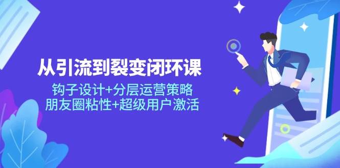 从引流到裂变闭环课：钩子设计+分层运营策略，朋友圈粘性+超级用户激活-熵纪元
